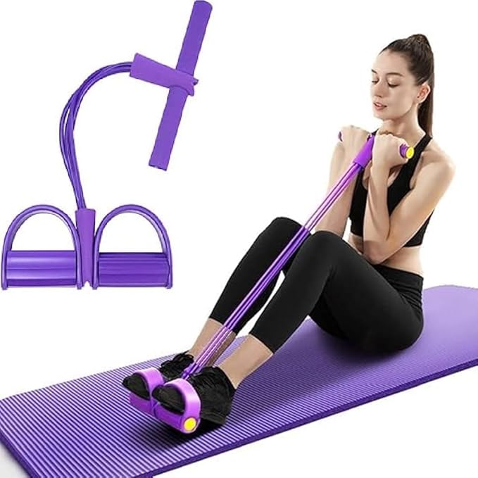 Yoga Resistance Band with Pedal Puller – Full Body Home Workout Equipment