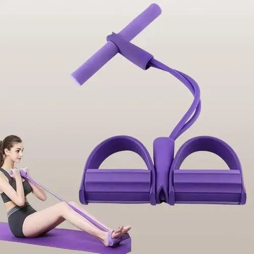 Yoga Resistance Band with Pedal Puller – Full Body Home Workout Equipment